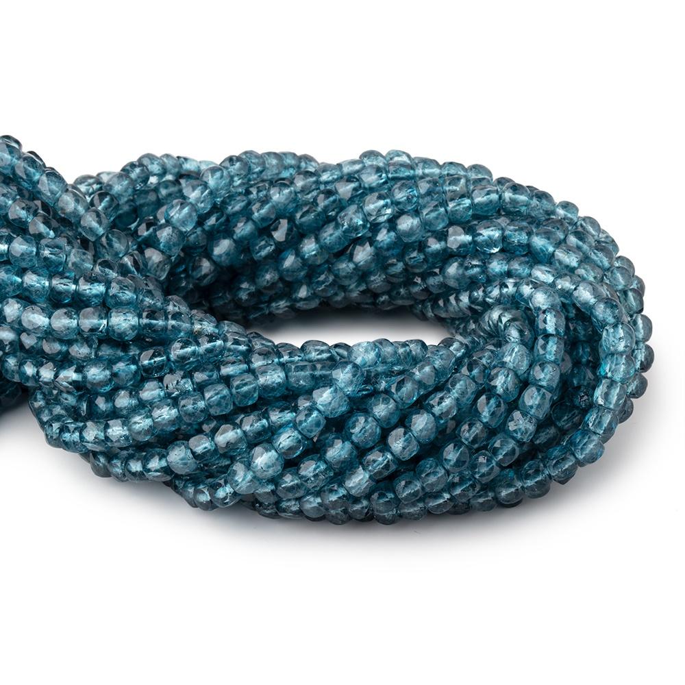 4.5mm Mystic Blue Topaz Micro Faceted Cube Beads 12 inch 70 pieces