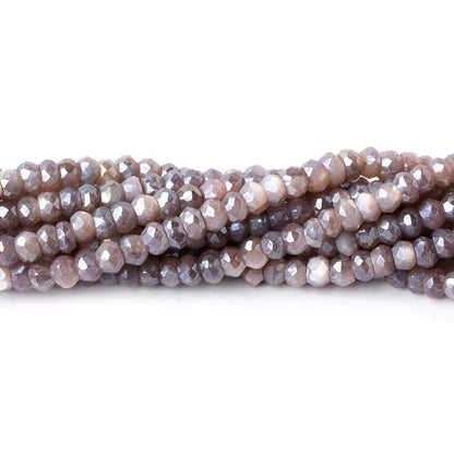 3.5-4mm Mystic Multi Moonstone faceted rondelles 16 inch 140 beadsAA