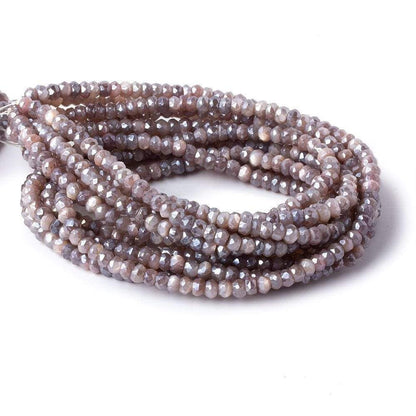 3.5-4mm Mystic Multi Moonstone faceted rondelles 16 inch 140 beadsAA