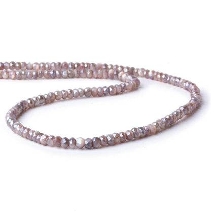 3.5-4mm Mystic Multi Moonstone faceted rondelles 16 inch 140 beadsAA