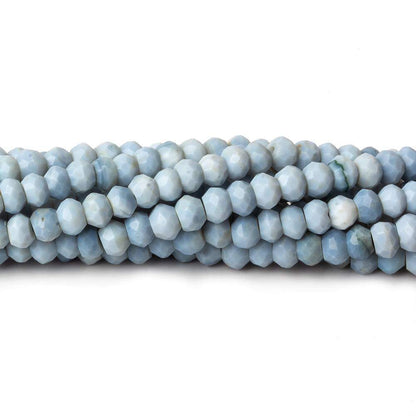 4.5mm Owyhee Blue Opal faceted rondelles 100 beads 13 inch