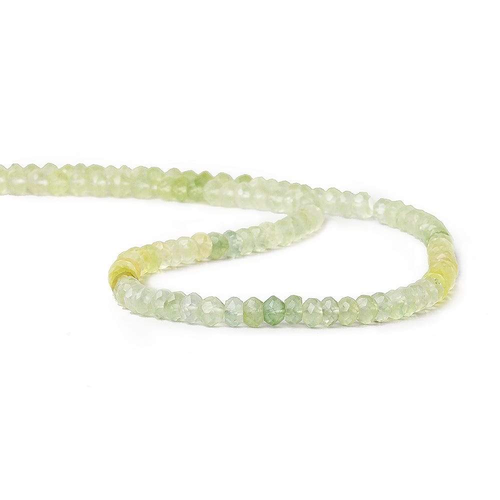 3.5mm Prehnite Faceted Rondelle Beads 14 inch 122 Pieces