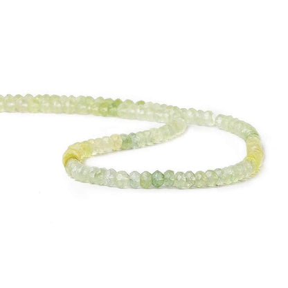 3.5mm Prehnite Faceted Rondelle Beads 14 inch 122 Pieces