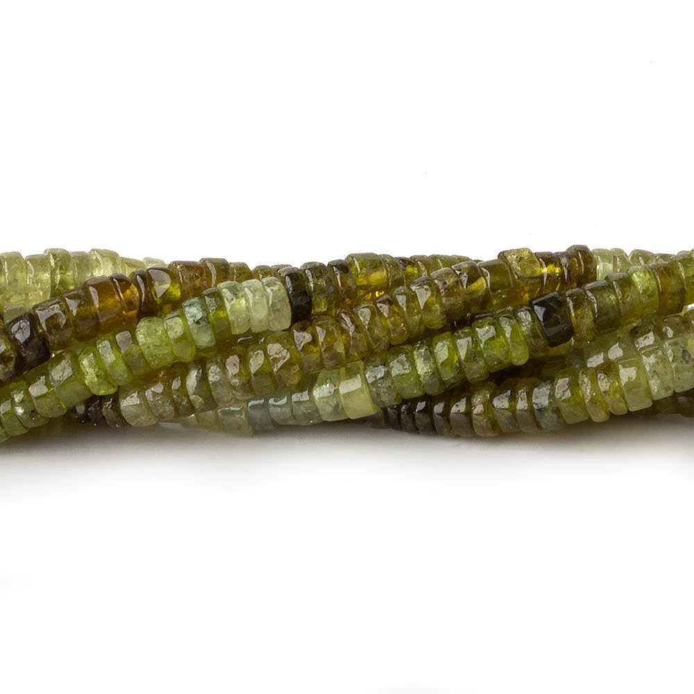 4.5mm Shaded Grossular Garnet plain heshi beads 14 inch 175 pieces