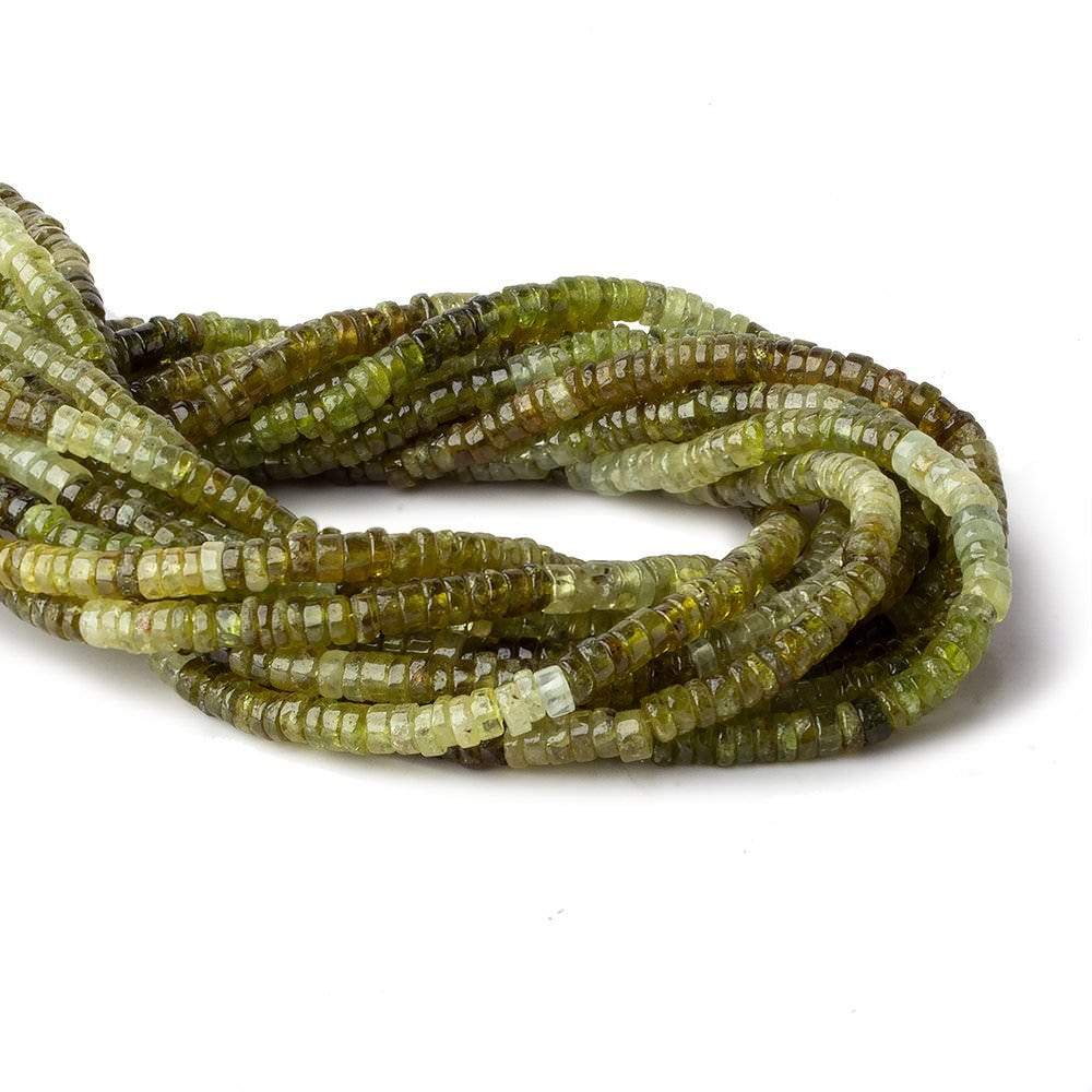 4.5mm Shaded Grossular Garnet plain heshi beads 14 inch 175 pieces