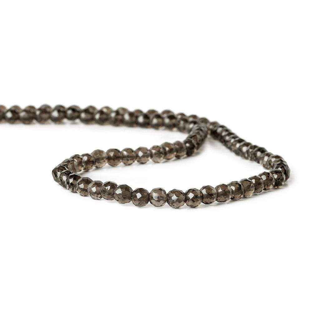 4.5mm Smoky Quartz Faceted Round Beads 13.25 inch 88 pieces