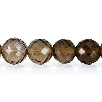 4.5mm Smoky Quartz Faceted Round Beads 13.25 inch 88 pieces