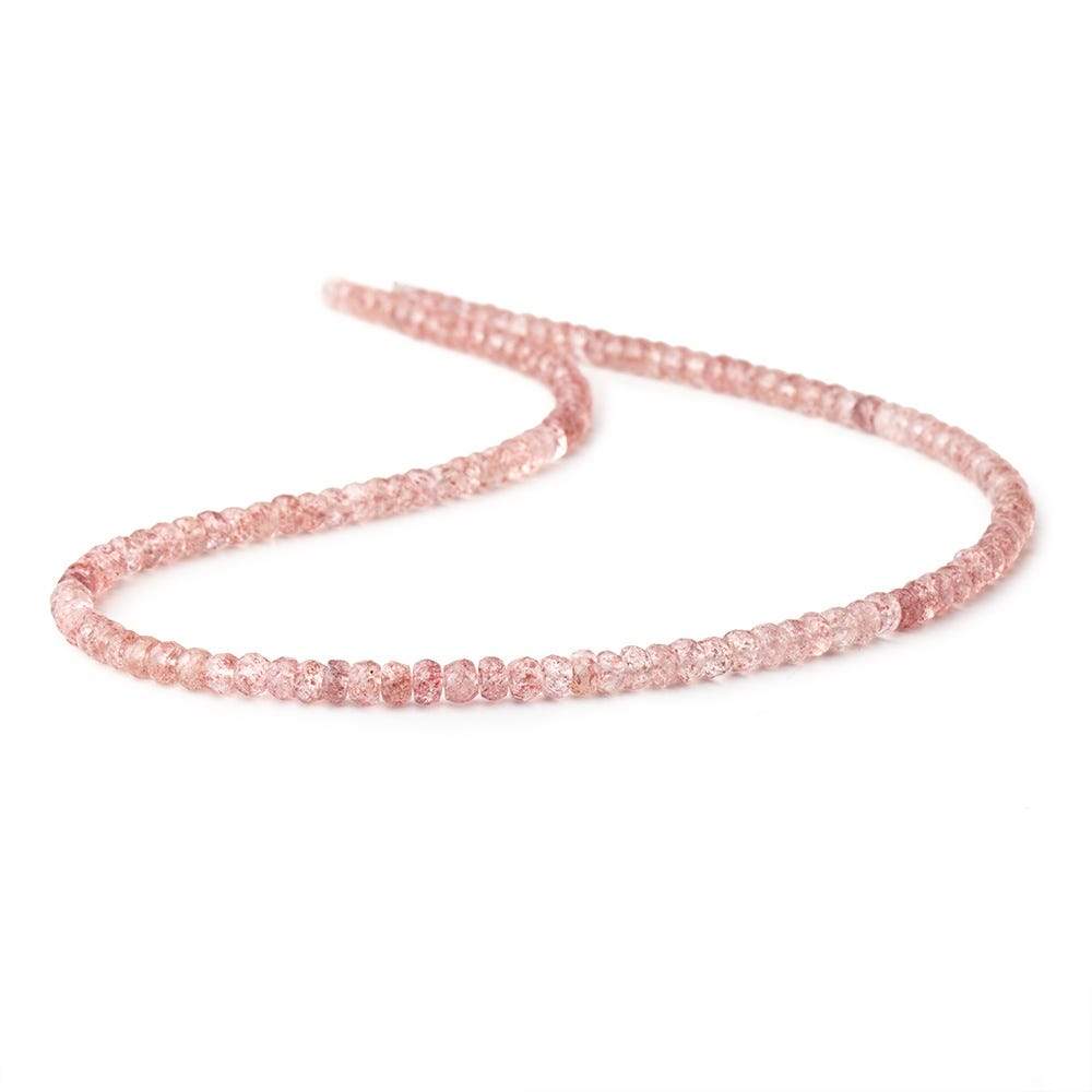 4.5mm Strawberry Quartz Faceted Rondelle Beads 16 inch 148 pieces
