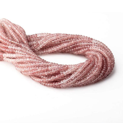 4.5mm Strawberry Quartz Faceted Rondelle Beads 16 inch 148 pieces