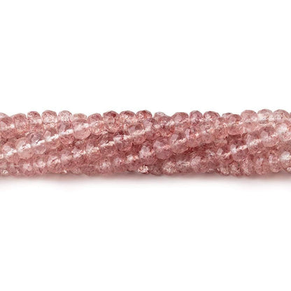 4.5mm Strawberry Quartz Faceted Rondelle Beads 16 inch 148 pieces