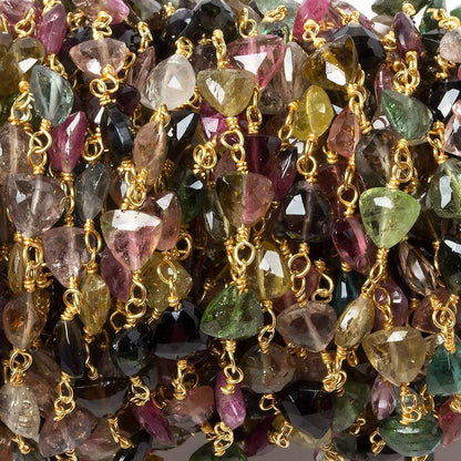 4.5mm Tourmaline Faceted Vermeil Chain by the foot