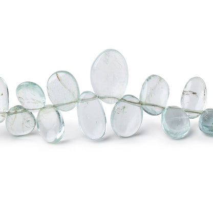 4.5x3-13x9mm Aquamarine Plain Freeshape Beads 6.5 inch 38 pieces