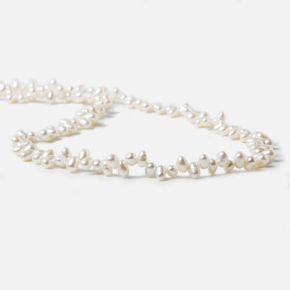 3x5mm White Top Drilled Oval Freshwater Pearls 16 inch 141 pieces