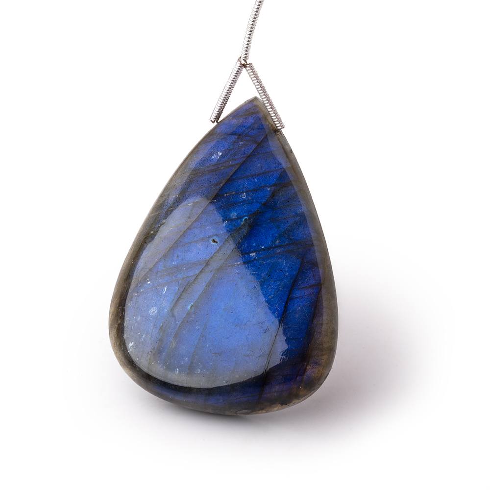 45x33x8mm Labradorite Plain Pear Pendant 1 AAA Focal