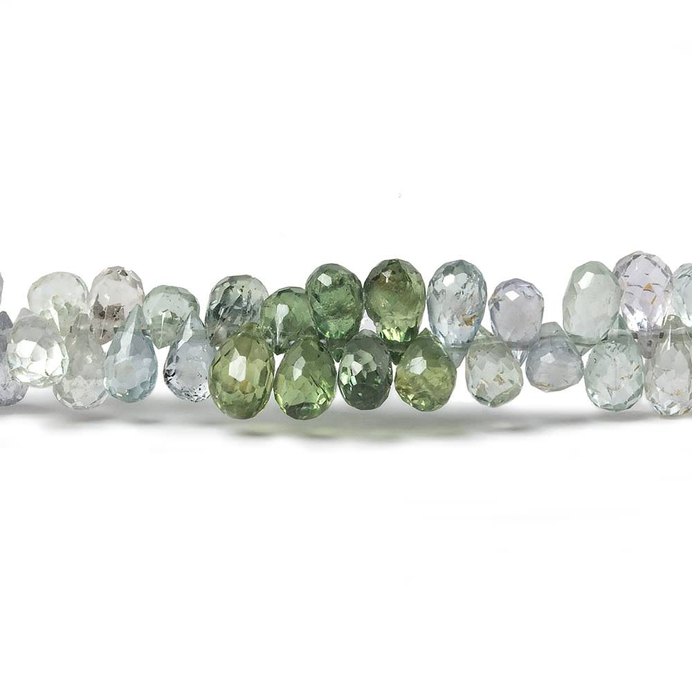 4.5x3mm Fancy Sapphire Faceted Tear Drop Beads 16 inch 275 pieces AA