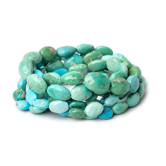 4.5x4-12.5x9.5mm Sleeping Beauty Turquoise Faceted Nuggets 17 inch 46 Beads