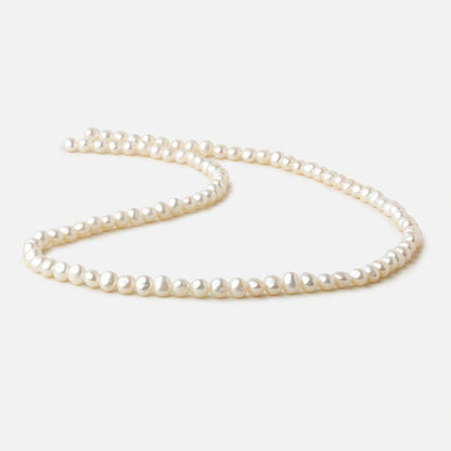 4.5x4-5x4mm Off White side drilled Baroque freshwater pearls 16 inch 90 pieces A