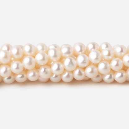 4.5x4.5mm Off White side drilled Baroque freshwater pearls 16 inch 89 pieces A