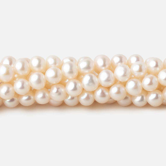 4.5x4.5mm Off White side drilled Baroque freshwater pearls 16 inch 89 pieces A