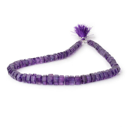 4.5x6.5-7.5x11mm Amethyst Faceted Hexagon Beads 17 inch 82 pieces AA