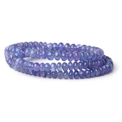 3-5mm Tanzanite Plain Rondelle Beads 15.5 inch 145 pieces A