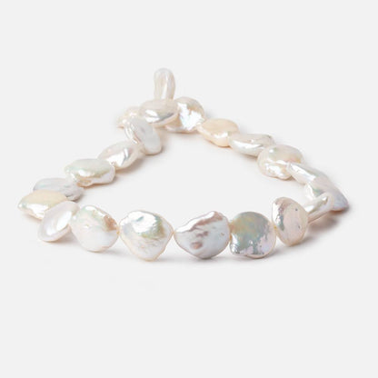 16mm Off White Coin Freshwater Pearls 14.5 inch 21 pieces
