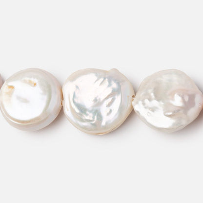 16-18mm Rosé White Coin Freshwater Pearls 15.5 inch 23 Beads