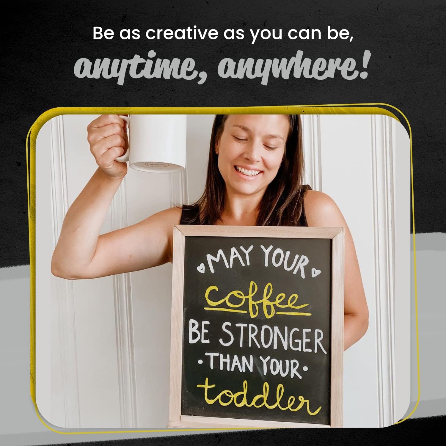 Metallic Chalk Markers (2 Pack) Liquid Chalk Pens for Blackboards, Chalkboard, Bistro Menu, Window Markers for Cars - Wet Wipe Erasable - 15Mm Jumbo Nib