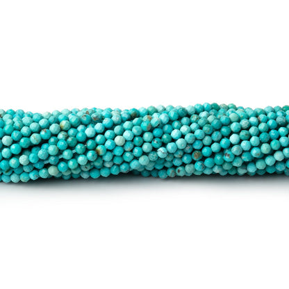 2.2mm Turquoise Micro Faceted Round Beads 12.5 inch 150 pieces AA