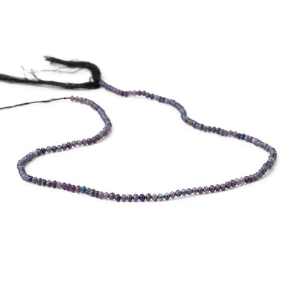 2.5mm Ethiopian Black Opal Micro Faceted Rondelle Beads 12.5 inch 166 pieces AA