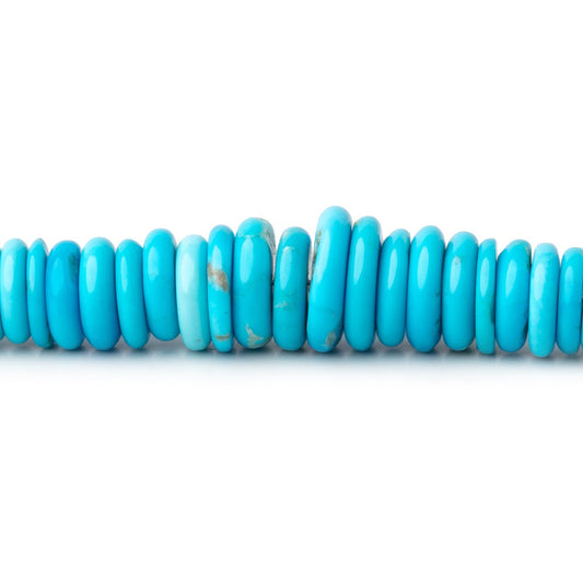 4-10mm Sleeping Beauty Turquoise Plain Heishi Beads 18 inch 255 pieces AA