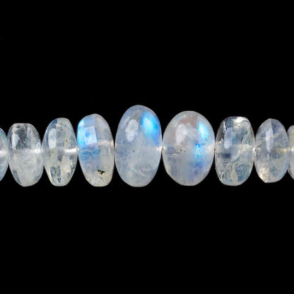 4.8-10mm Rainbow Moonstone Plain Rondelle Beads 16 inch 110 beads