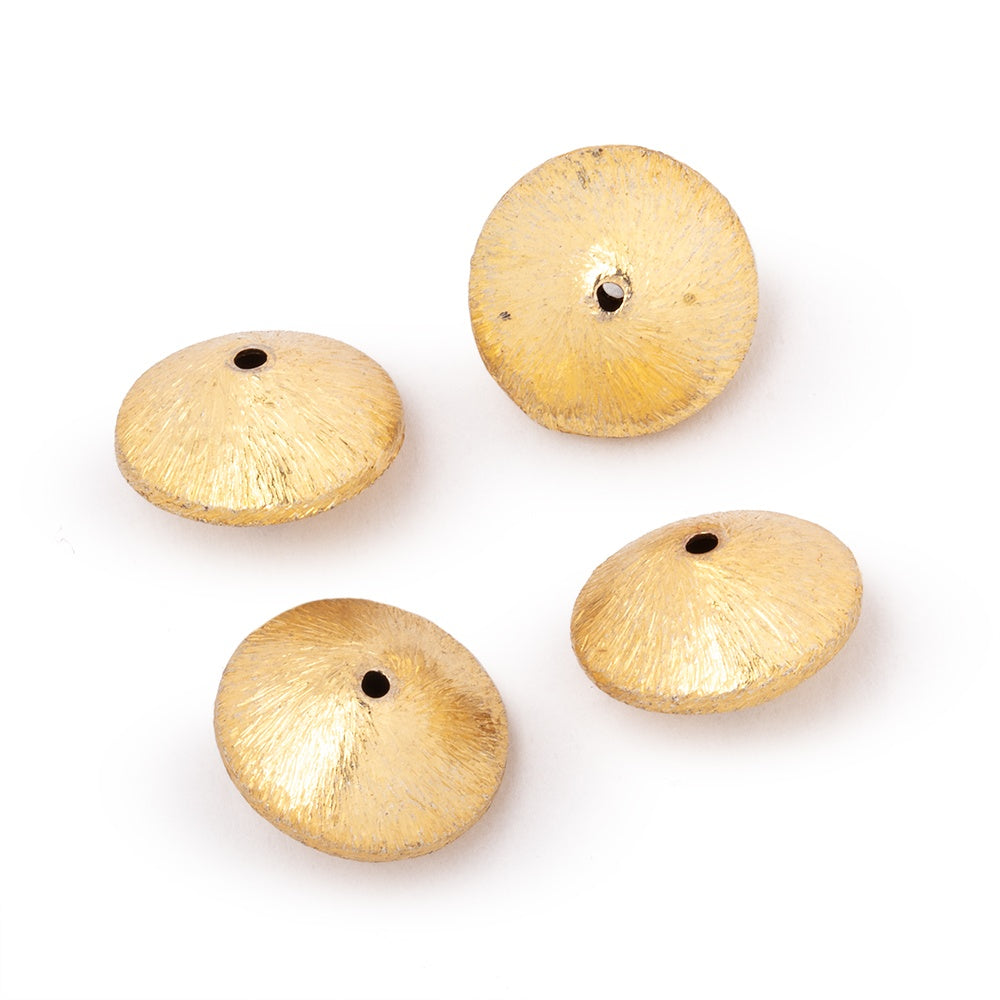 12mm Brushed Disc Bead Set of 4