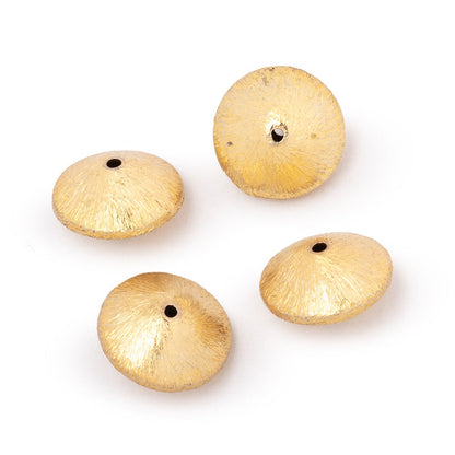 12mm Brushed Disc Bead Set of 4