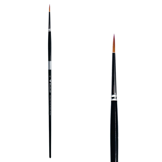Trekell Golden Taklon Long Handle Artist Brush -  Size #4 Round