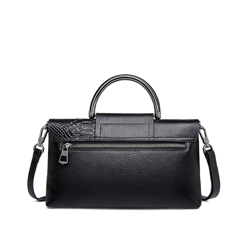 Fashion Temperament Convenient Bag Pure Color Simple Ladies Business Bag Crossbody Handbag Crocodile Texture Snake Print