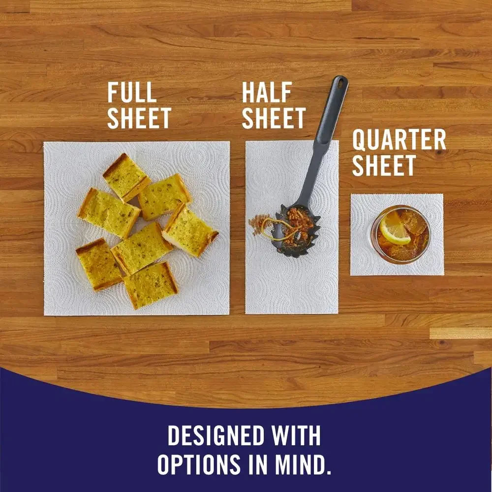 Sparkle Tear-A-Square Paper Towels 12 Triple Rolls White Customizable Sheet Size Paper Towel 2 Ply Thirst Pockets Everyday Mess