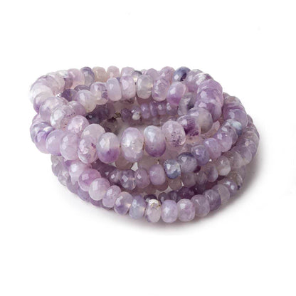 4mm - 9mm Morado Purple Opal faceted rondelles 18 inch 103 beads