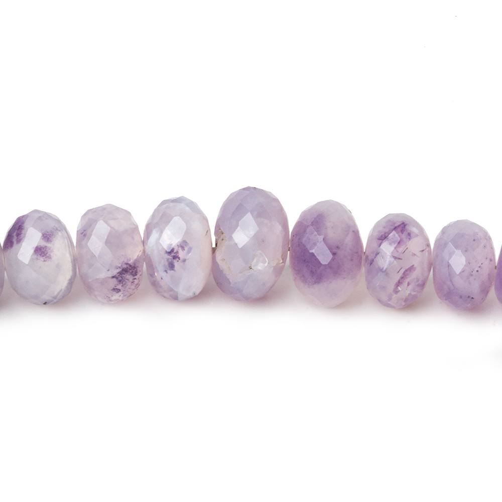 4mm - 9mm Morado Purple Opal faceted rondelles 18 inch 103 beads