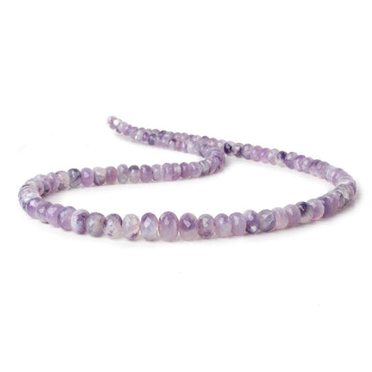 4mm - 9mm Morado Purple Opal faceted rondelles 18 inch 103 beads