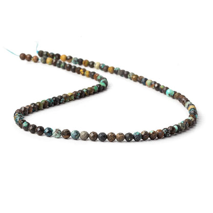4mm African Turquoise Jasper faceted rounds 15.5 inch 104 beads