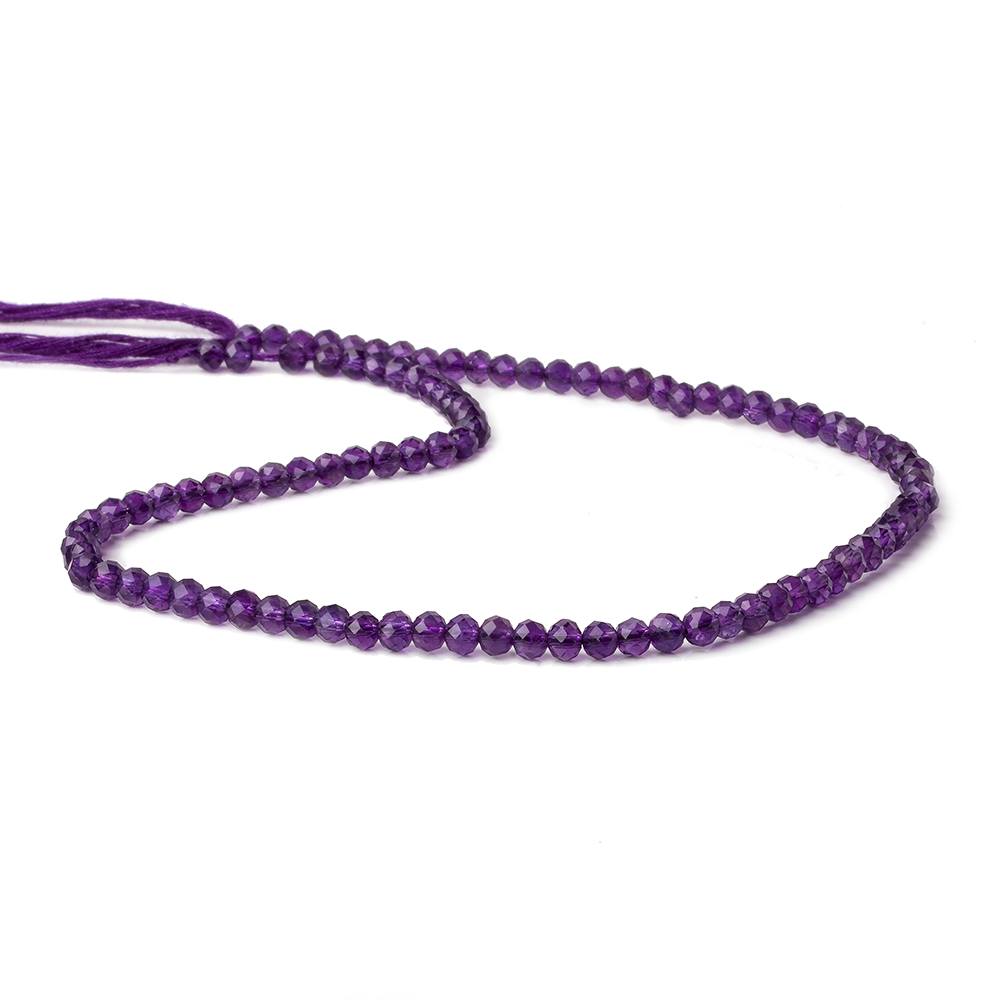 4mm Amethyst Micro Faceted Rondelle Beads 12.5 inch 98 pieces AAA