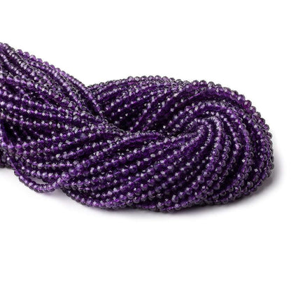 4mm Amethyst Micro Faceted Rondelle Beads 12.5 inch 98 pieces AAA