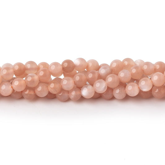 4mm Angel Skin Moonstone Plain Rounds 15.5 inch 95 beads AA