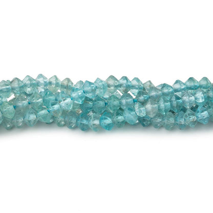 4mm Apatite Micro Faceted Disc Rondelle Beads 15.25 inch 140 pieces