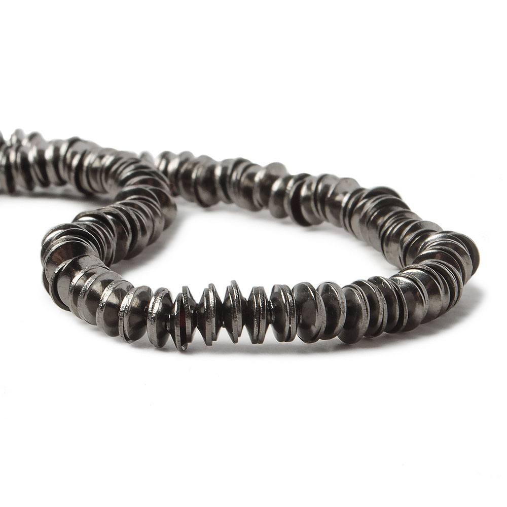 4mm Black Gold plated Copper plain Bead Cap 8 inch 228 pieces