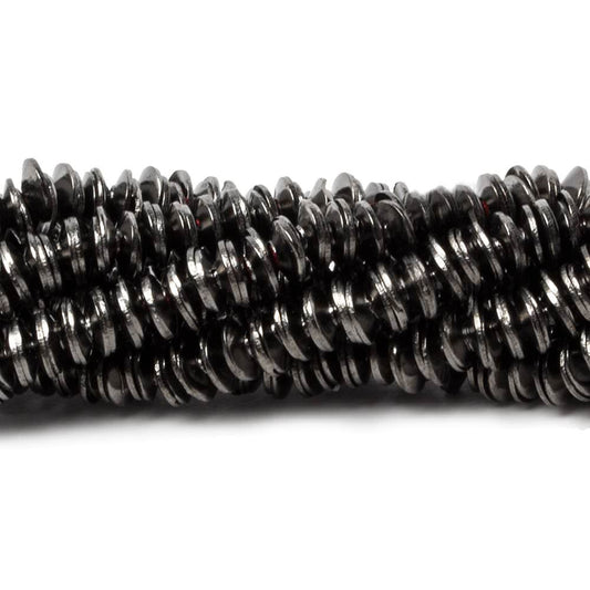 4mm Black Gold plated Copper plain Bead Cap 8 inch 228 pieces