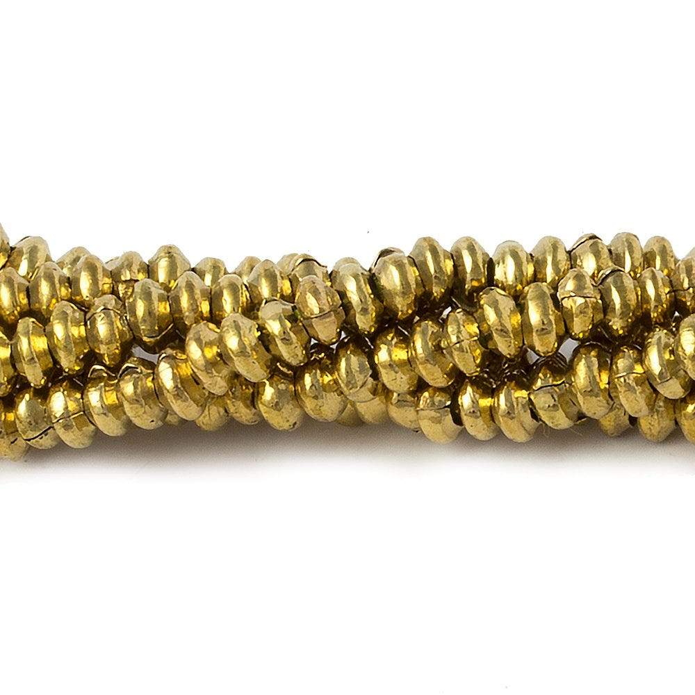 4mm Brass Disc Beads 8 inch 95 pieces