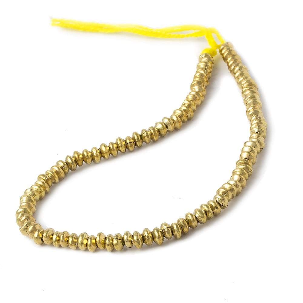 4mm Brass Disc Beads 8 inch 95 pieces