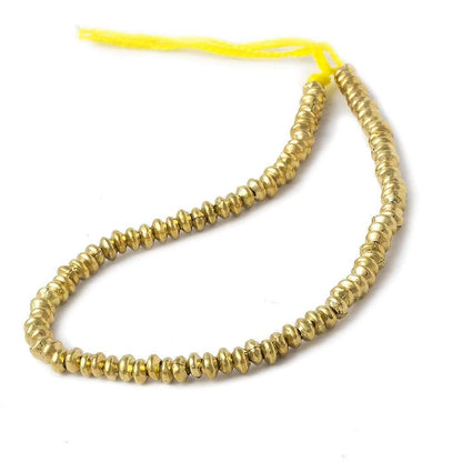 4mm Brass Disc Beads 8 inch 95 pieces